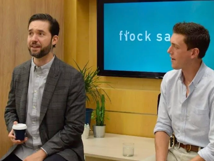 Photo of Langley and Ohanian at Flock