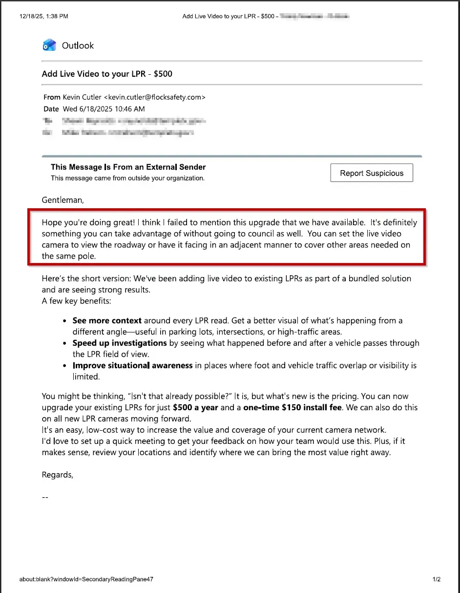 Live video without approval