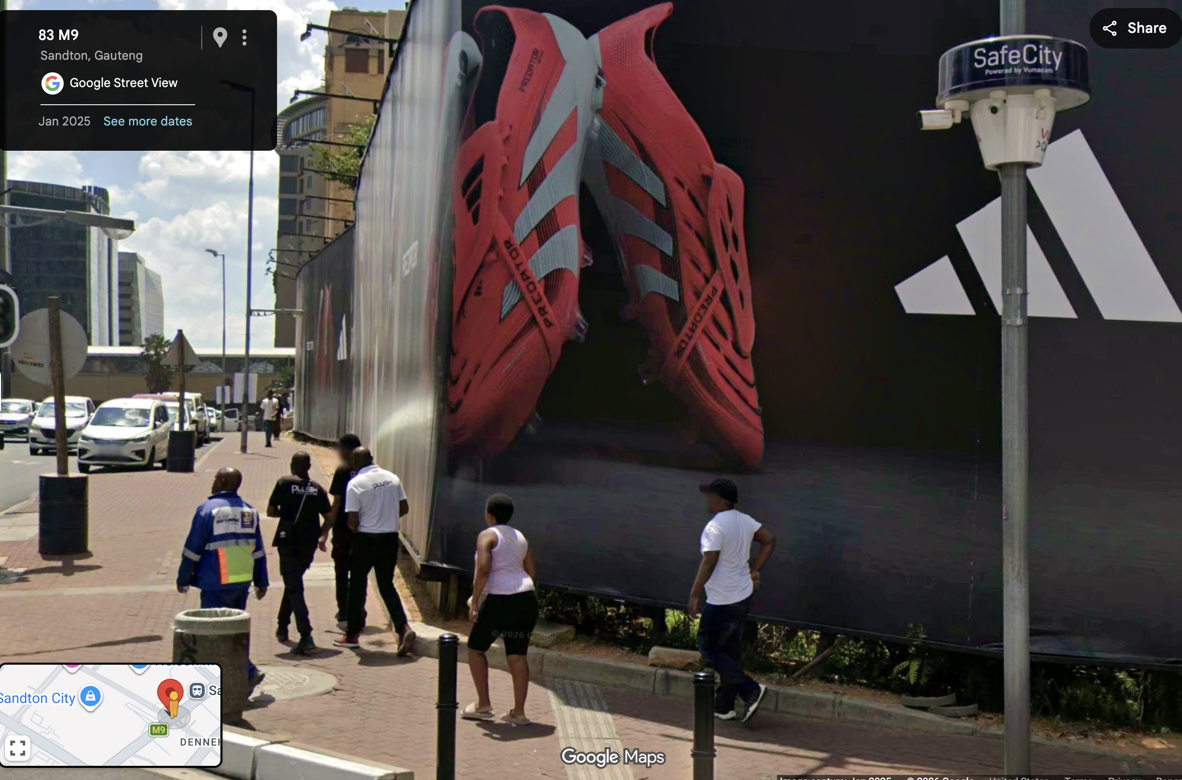 A SafeCity pole in Sandton, in northern Johannesburg.